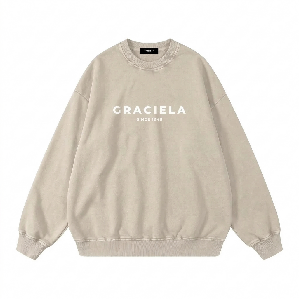 Oversized Logo Sweatshirt (Wheat)