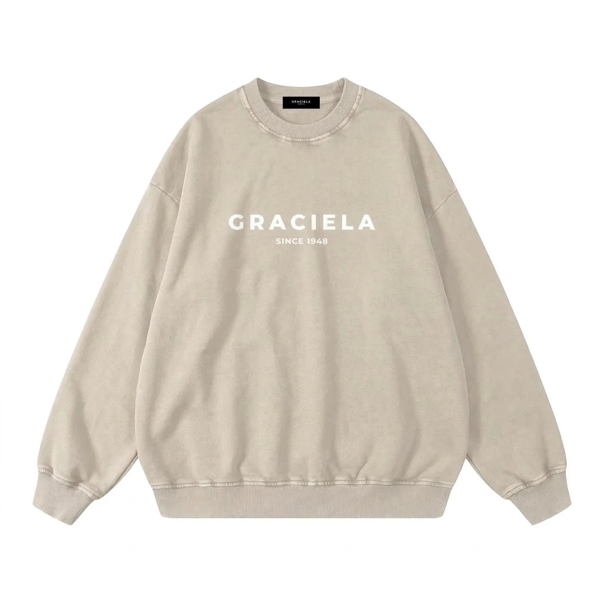 Oversized Logo Sweatshirt (Wheat)