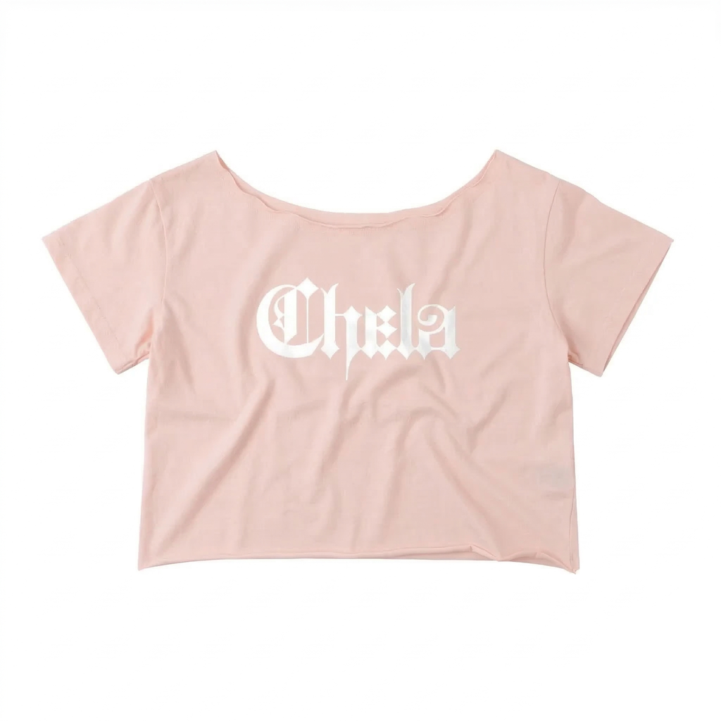 Off-Shoulder Chela Crop-Top (Blush)