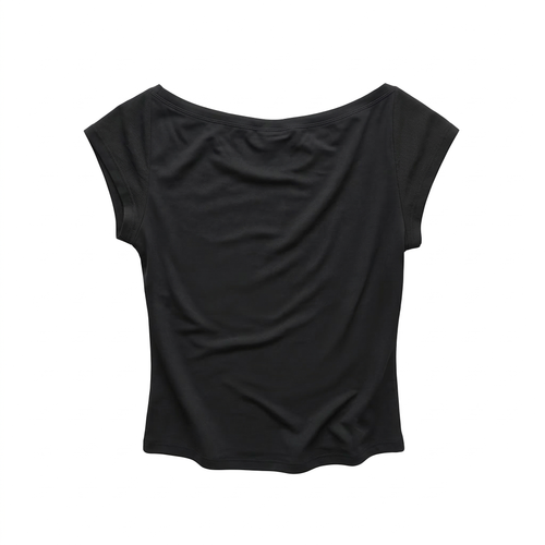 Boatneck Chela T-shirt (Black)
