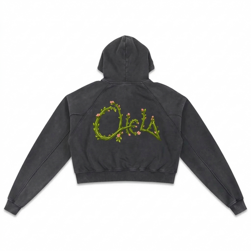 Botanical Chela Cropped Hoodie