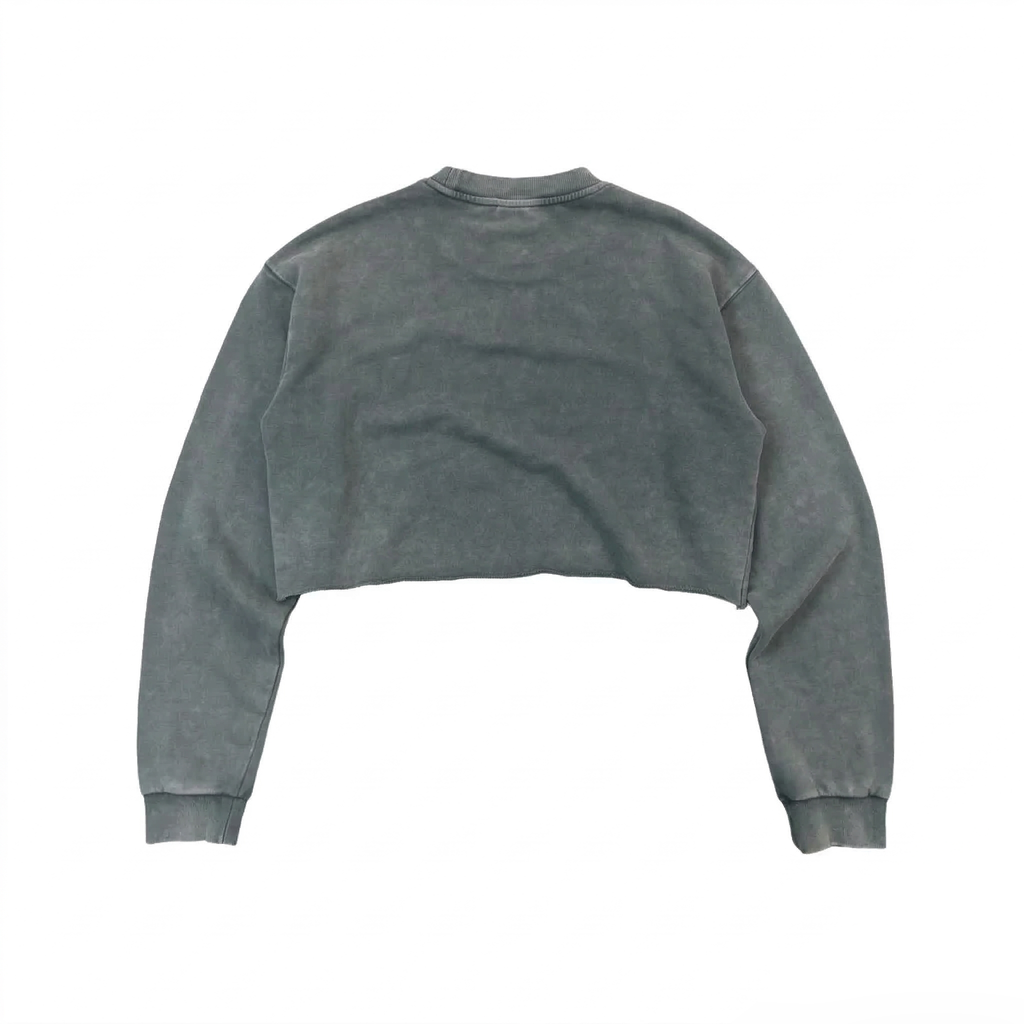 Cropped Sweatshirt (Slate Gray)