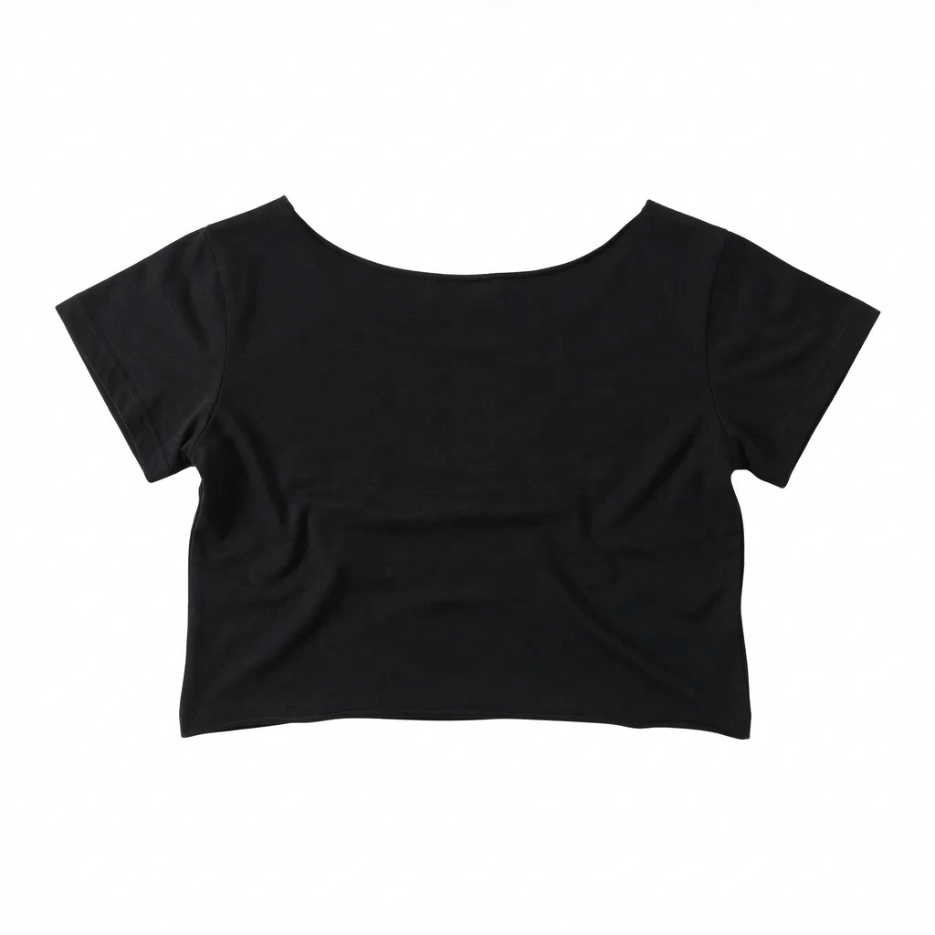 Off-Shoulder Chela Crop-Top (Black)