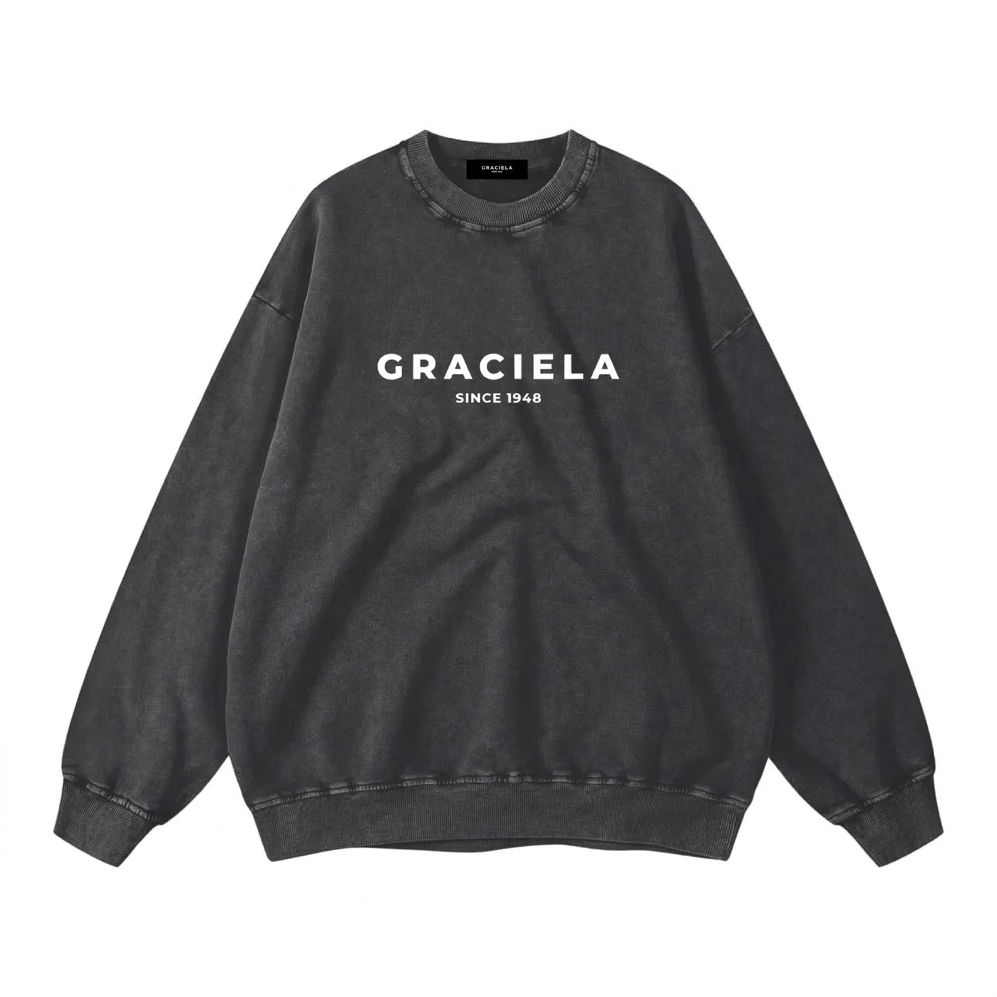Oversized Logo Sweatshirt (Washed Black)