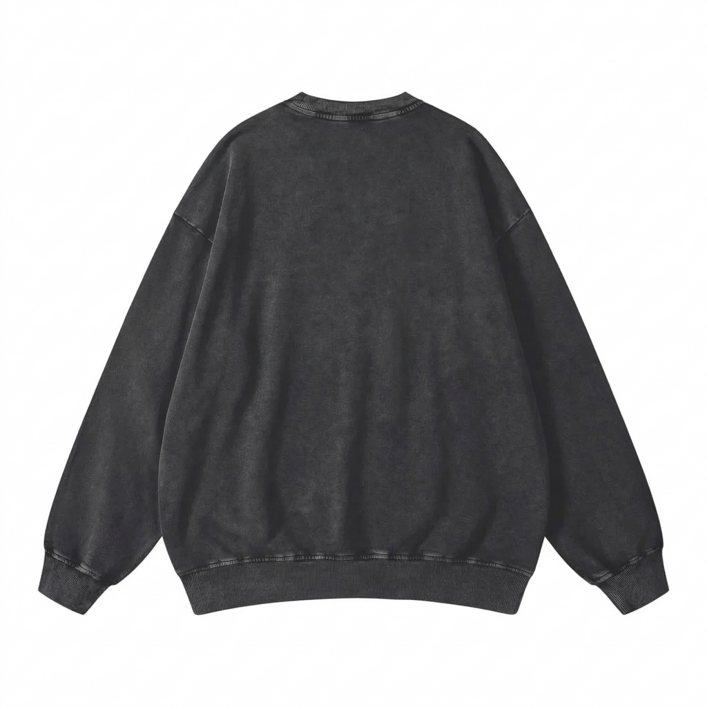Oversized Logo Sweatshirt (Washed Black)
