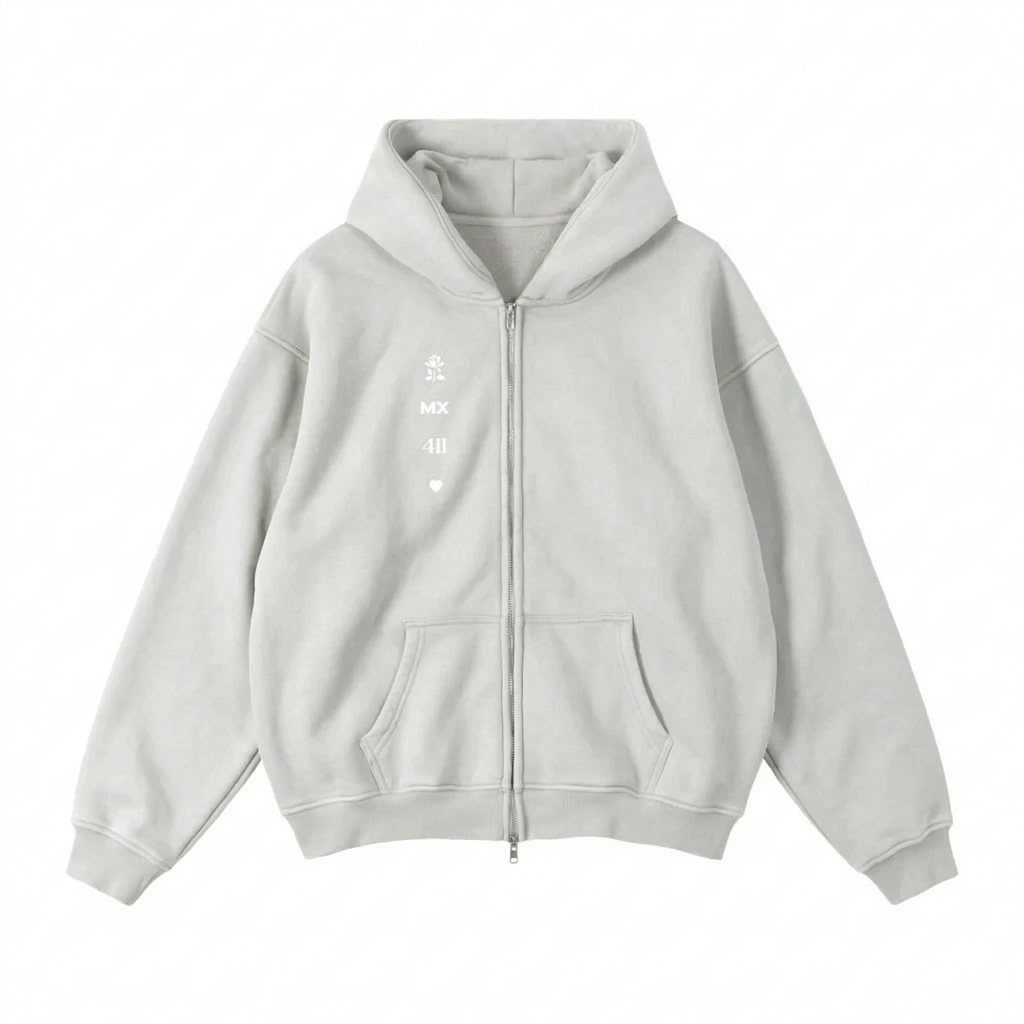 Logo Fleece Hoodie (Light Grey)