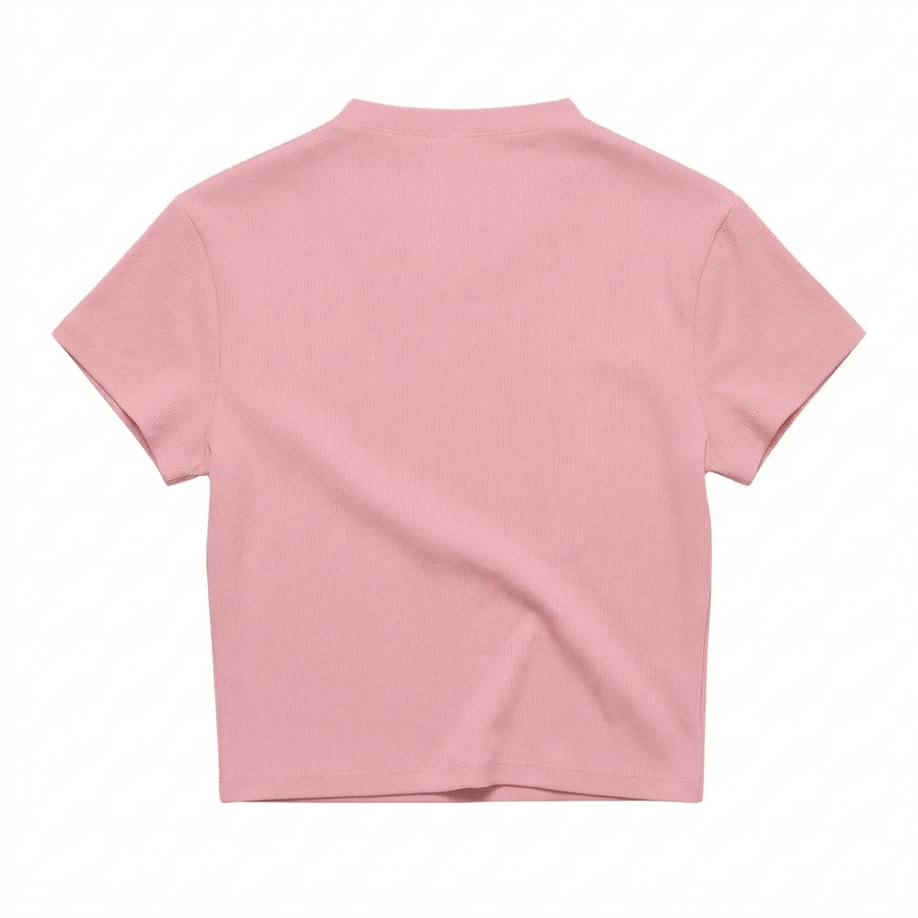 Mock Neck Logo Shirt (Rose)