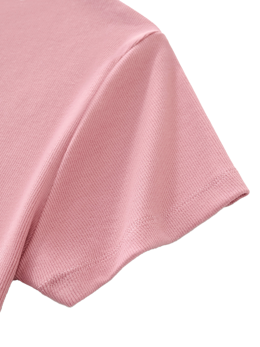 Mock Neck Logo Shirt (Rose)