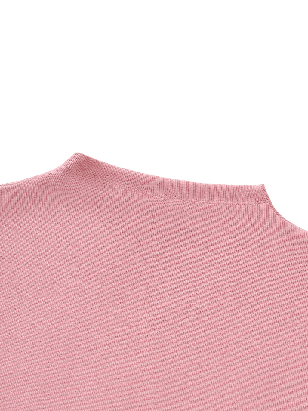 Mock Neck Logo Shirt (Rose)